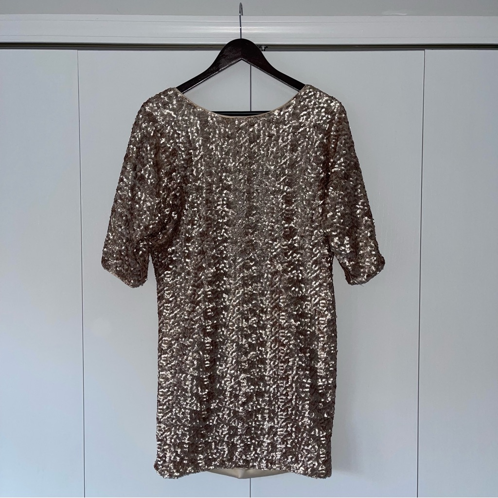 Rachel Zoe Nwot Women’s Jannis Gold Sequin Mini Dress Size 0 (Zero)